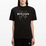 Palm Angels Paris Sprayed Monogram T-Shirt 'Black'