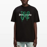 Palm Angels Milano Sprayed Monogram T-Shirt 'Black/Green'