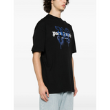 Palm Angels New York Sprayed Monogram T-Shirt 'Blue'