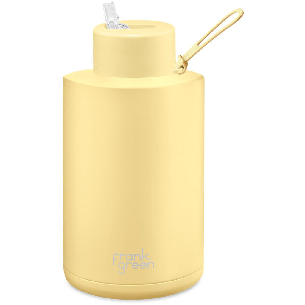 Frank Green Ceramic Reusable Bottle 2L / 68oz (Buttermilk Yellow)