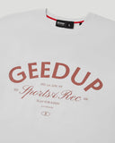Geedup Sports & Rec. T-Shirt 'White/Burgundy'