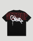 Geedup Neon Core Logo Tee ‘Black Red’