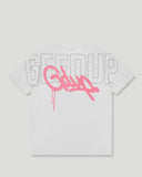 Geedup Neon Core Logo Tee ‘White Pink’