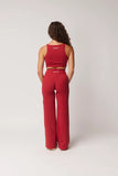 LEVATE SIGNATURE STRAIGHT LEG PANTS (REGULAR) - CHERRY RED