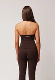 LEVATE ALLURE HAILEY HALTER TANK - ESPRESSO