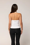 LEVATE ALLURE HAILEY HALTER TANK - WHITE