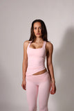 LEVATE ALLURE RIRI ASYMMETRICAL TANK - BLUSH