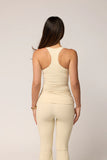 LEVATE ALLURE RIRI ASYMMETRICAL TANK - BONE