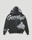 Geedup Multi-Logo Zip Jacket 'Charcoal White'