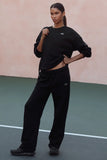 ALO Accolade Straight Leg Sweatpant - BLACK