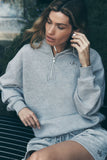 ALO Accolade 1/4 Zip Pullover - Heather Grey