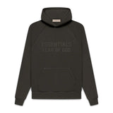 Fear of God Essentials Logo Popover Hoodie - Off Black