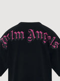 Palm Angels Oversize Classic Double Logo Print T-Shirt 'Black/Fuchsia'