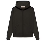 Fear Of God Essentials Zip Up Hoodie 'Off Black'