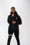 Undrground 3D Embroidered Zip Up Hoodie 'Black'
